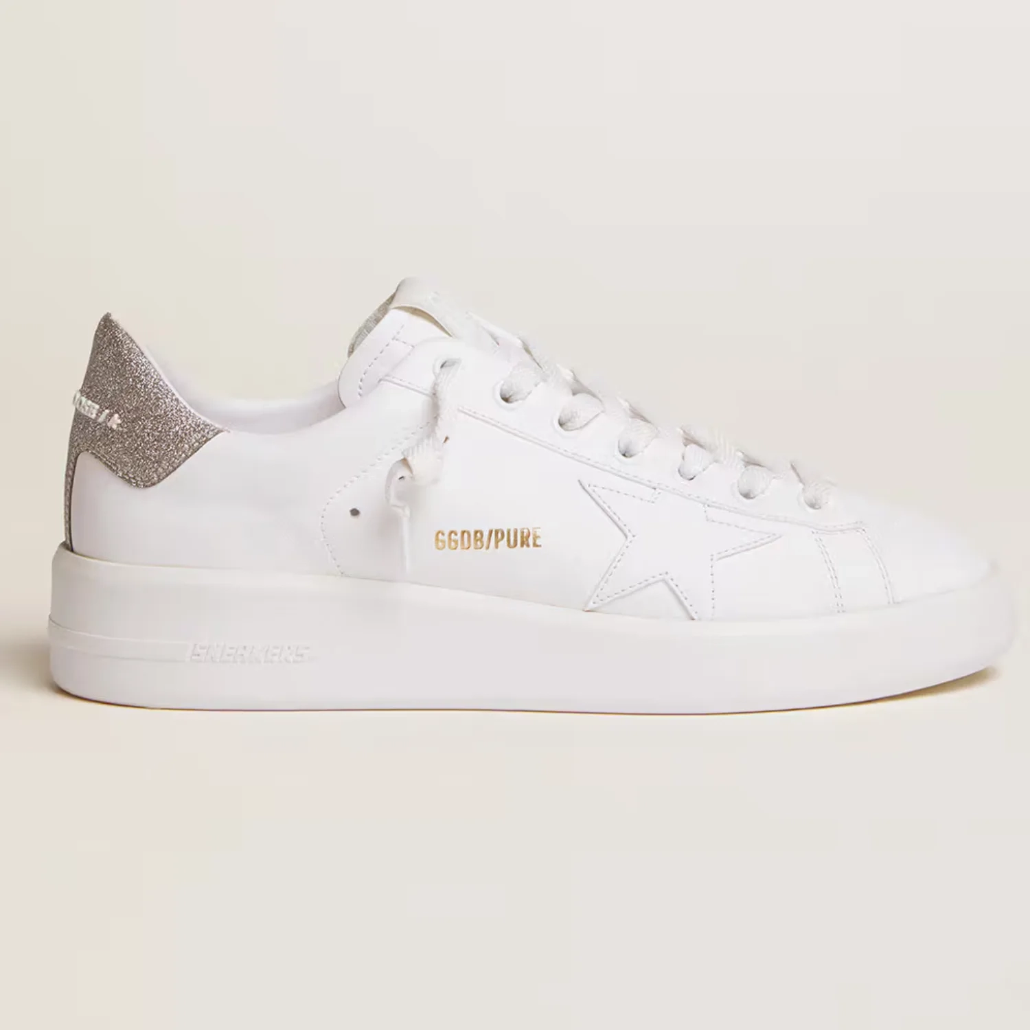 Womens Purestar sneakers with glittery silver heel tab
